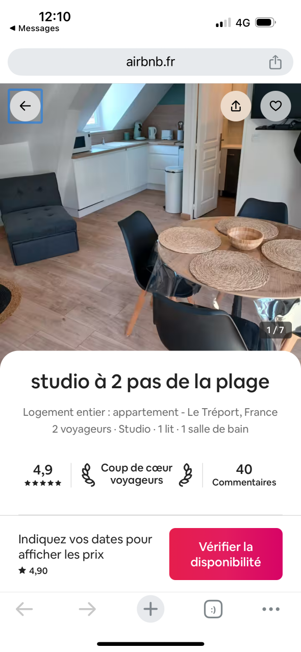 Appartement 1 chambre Le Tréport : 1