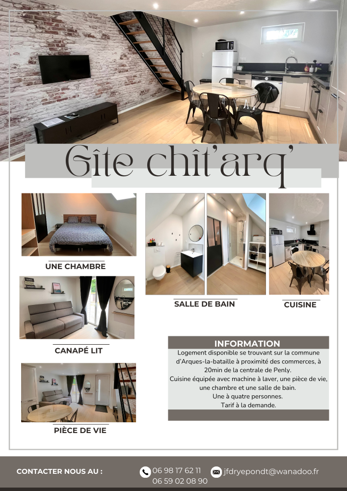 Gîte Chit’arq’ 1 chambre Arques la Bataille : 1
